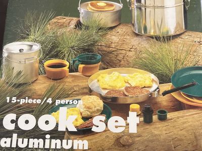 Texsport 15-Piece Aluminum Cook Set - Authentic Adventure Gear for 4 People, New