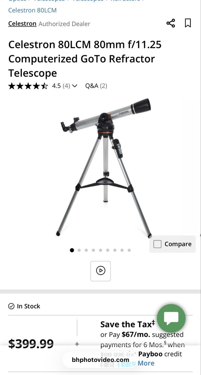 Telescope Celestron NextStar 80GTL