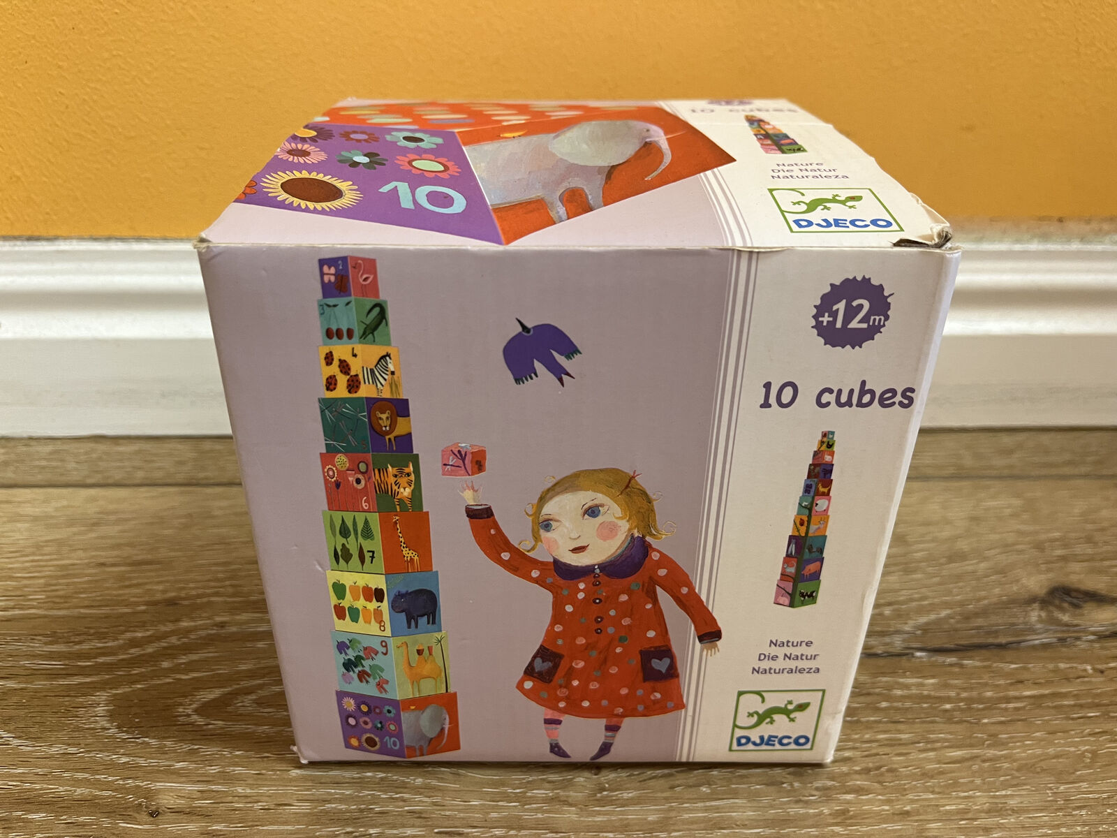 Djeco Stacking Cubes – 10 Blocks (Nature Theme)