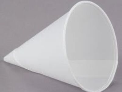 Bare by Solo 4R-2050 Eco-Forward 4 oz. White Rolled Rim Paper Cone Cup – 200/Pack