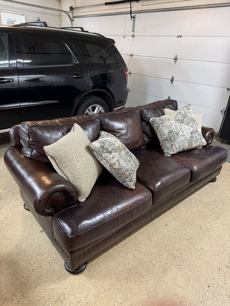 Bernhardt Foster Leather Sofa