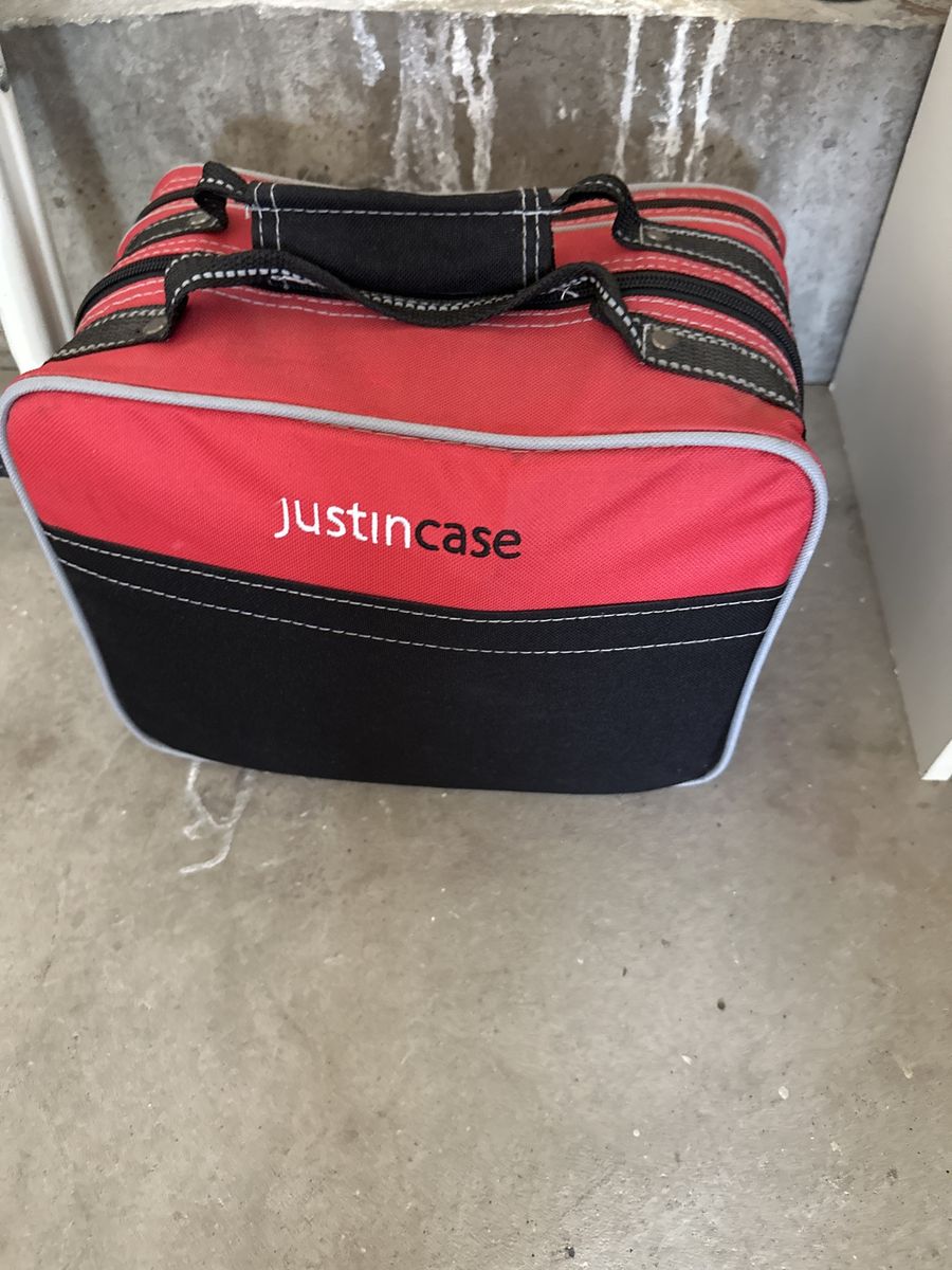 Justin Case Auto Emergency Safety Kit with Air Compressor & Flashlight