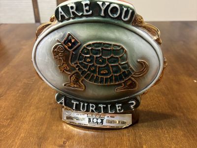 Vintage Jim Beam 'Are You A Turtle?' / 'How Sweet It Is' Ceramic Decanter