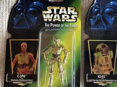 90’s Star Wars The Power of the Force C-3PO Action Figure Green Card Kenner 1995 Holographic Sticker