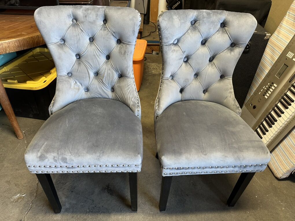 Pair Of Providence Ring Back Dining Chairs Grey