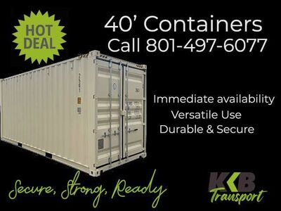 40' One Trip High Cube Shipping Container / Connex Box / Farm Storage / Cabin Storage / Equipment / Tool Storage/ Storage