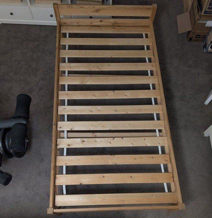 Ikea pine twin bed frame