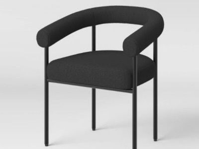 Barrel Upholstered Dining Chairs - Black (Set of 4)