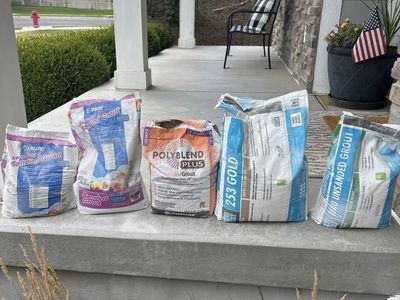 Mapei & Polyblend Sanded/Unsanded Grout - 5 Bags Total, Various Colors & Types