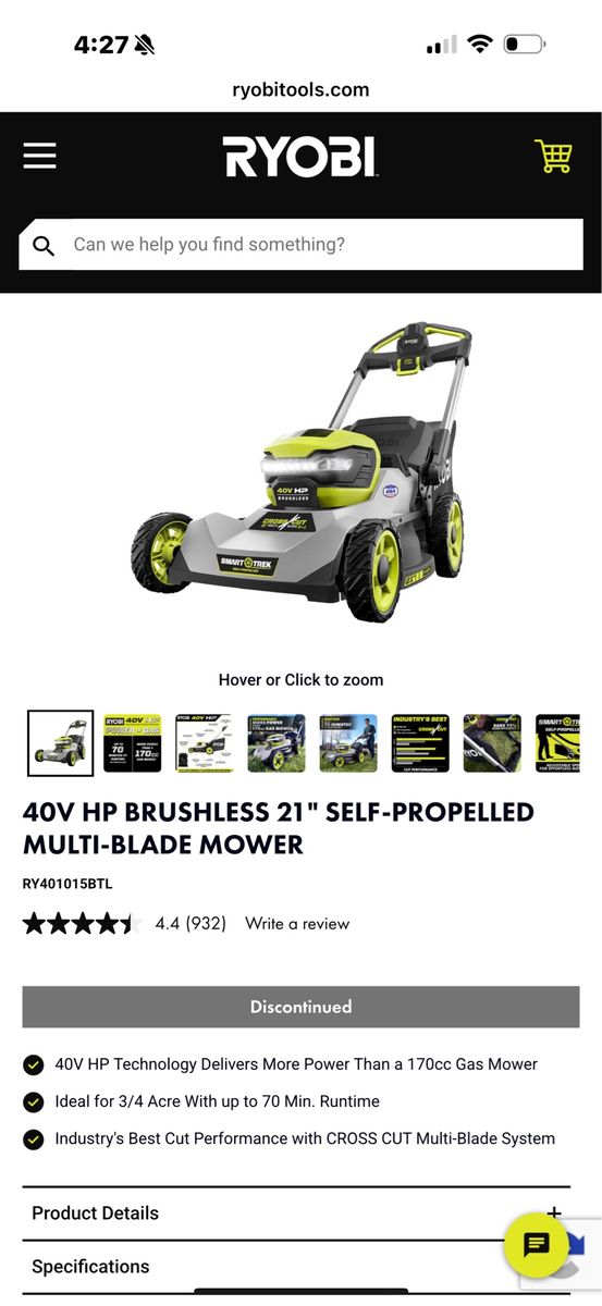 Ryobi Lawn mower