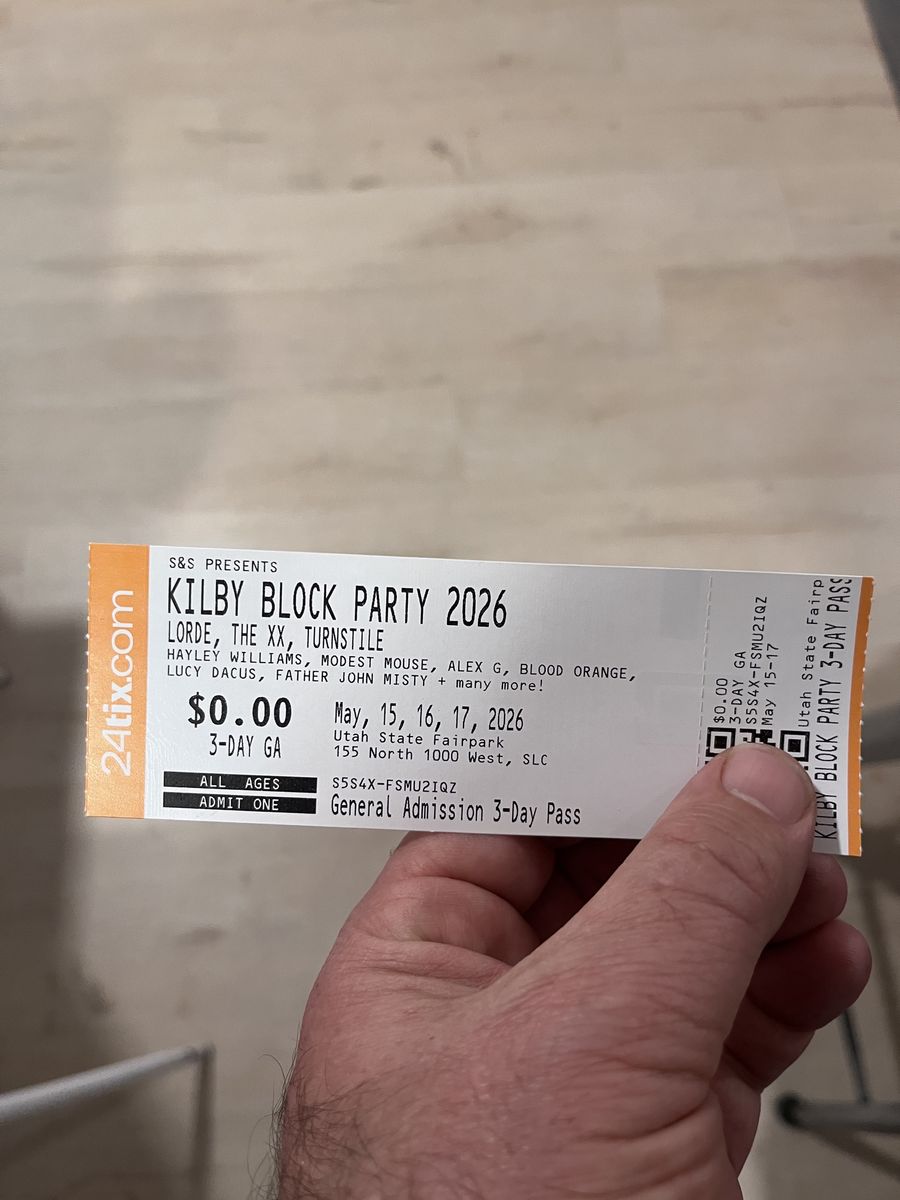 Kilby Block Party 3 Day Pass (sale pending)