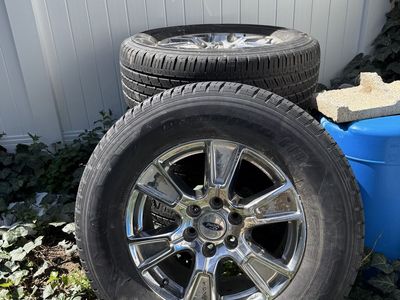 Used Ford P275/65R18 Hankook Dynapro ATM Chrome Wheels & Tires Set