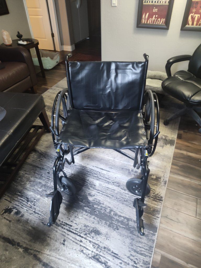 Drive Medical Manual Wheelchair - Black, Foldable, Detachable Footrests