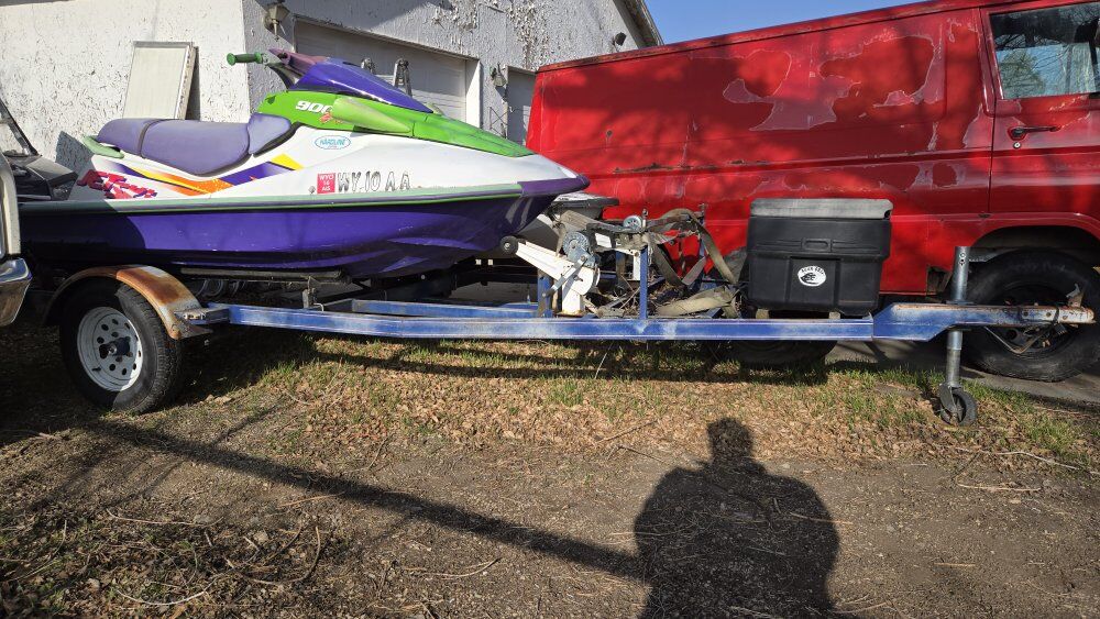 2 Place Waverunner Trailer With Non-Running Machines For Sale Or Trade