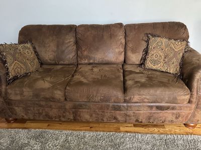 Microfiber couch and loveseat