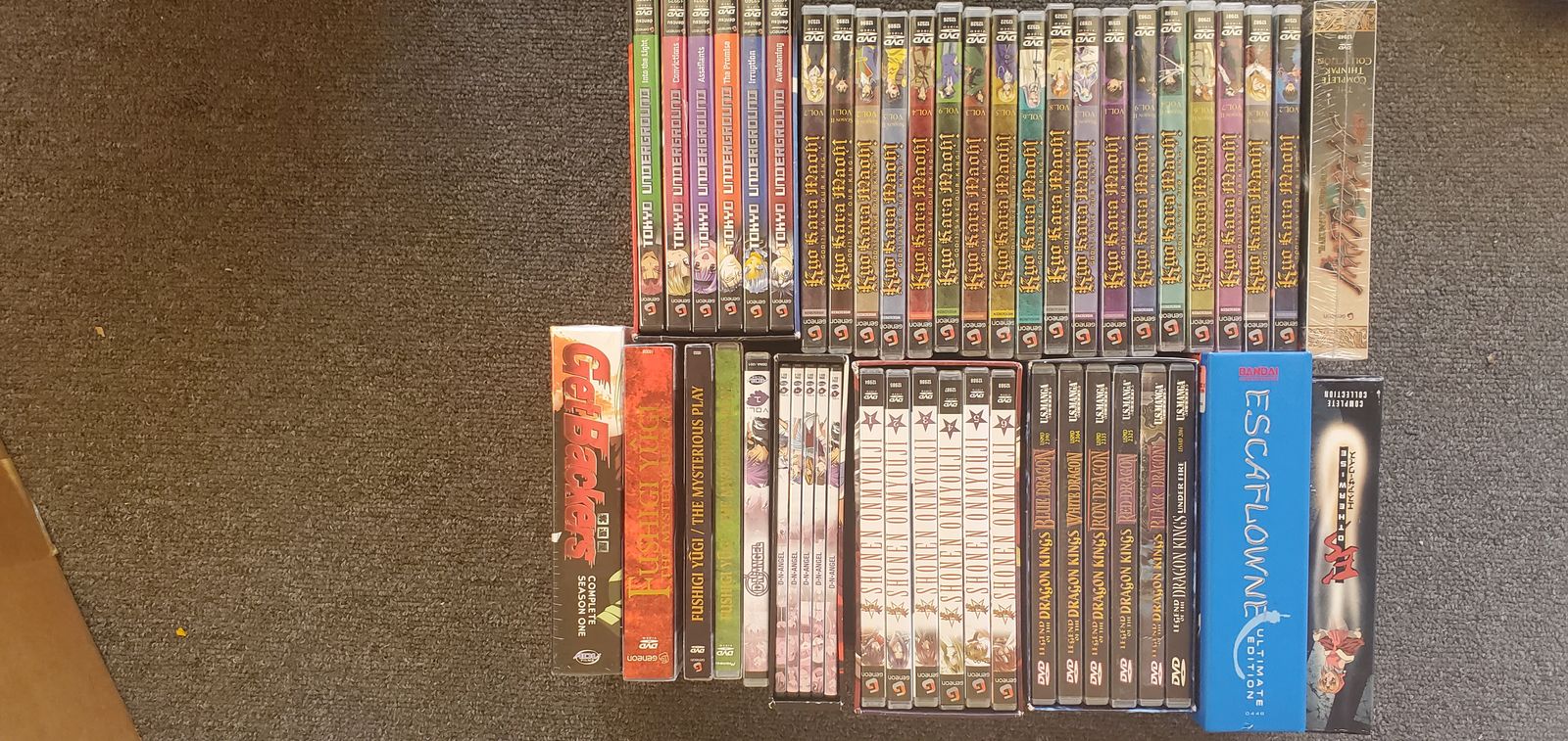 Vintage Anime DVD Lot - Escaflowne Ultimate Box Set, Kyo Kara Maohi, GetBackers