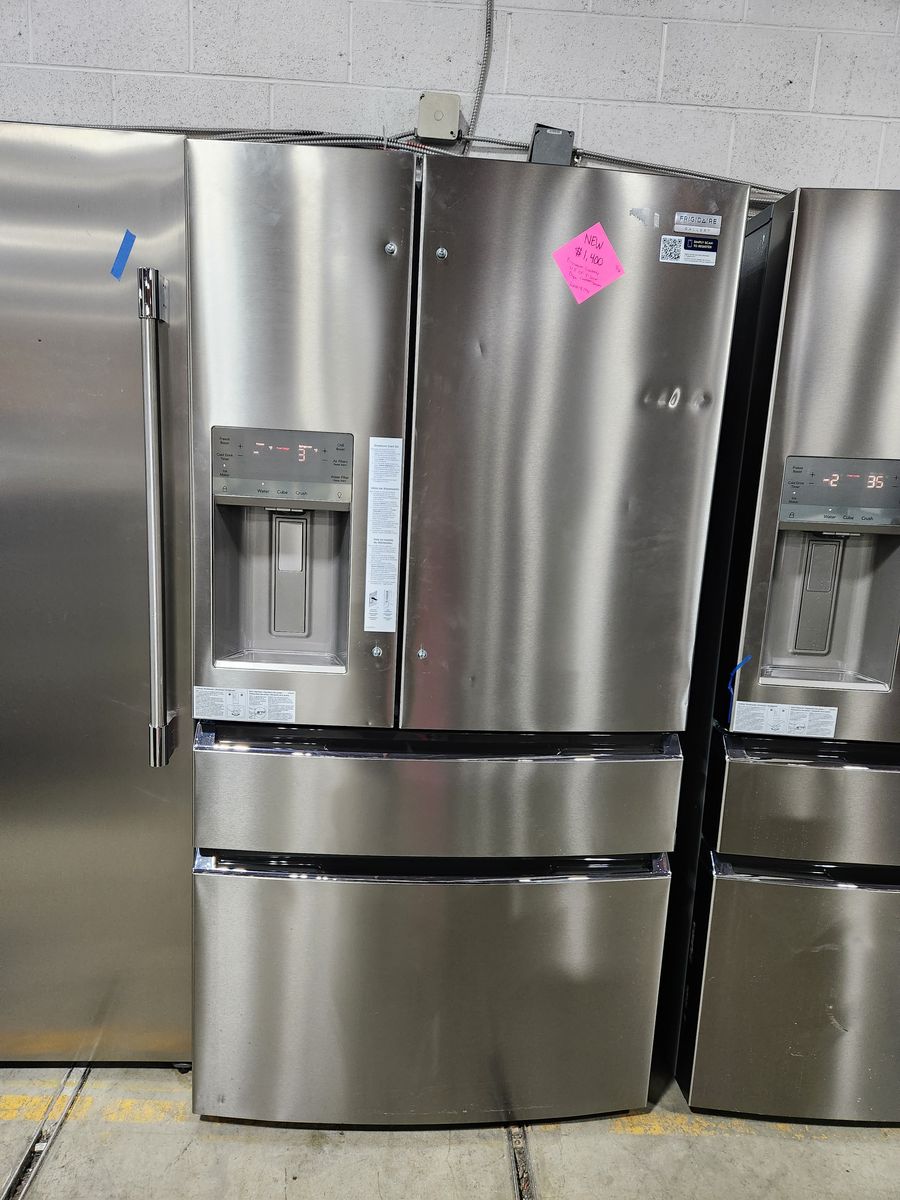 BRAND NEW! FRIGIDAIRE GALLERY STAINLESS STEEL 4-DOOR COUNTER DEPTH FRIDGE!