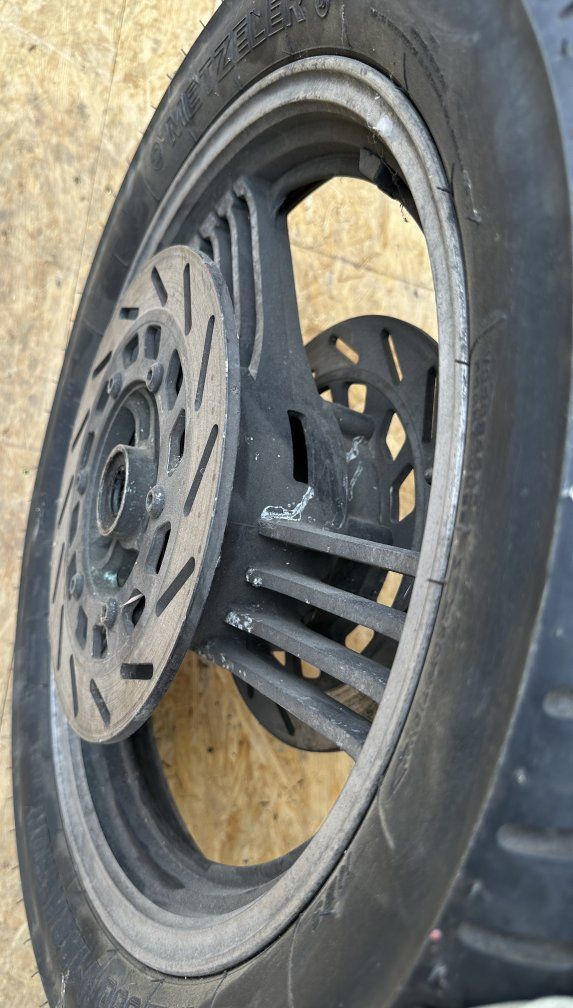 Honda Goldwing GL1100 Rear rim with newer rotors