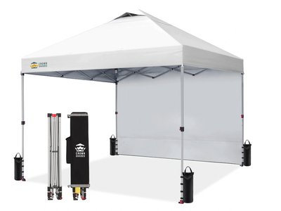 New in Box Crown Shades 10x10 Pop Up Canopy with 1 sidewall