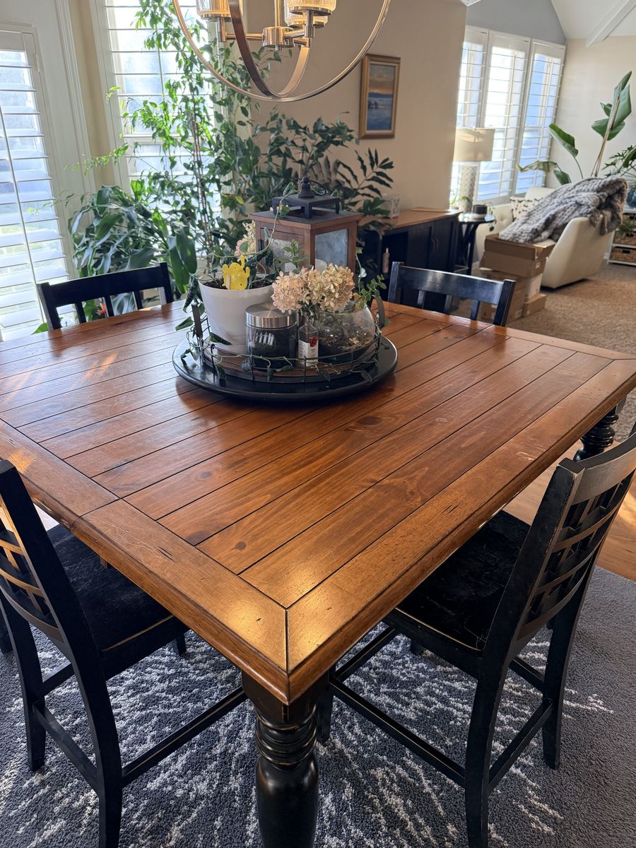 Wooden Dining Table and Chairs Set