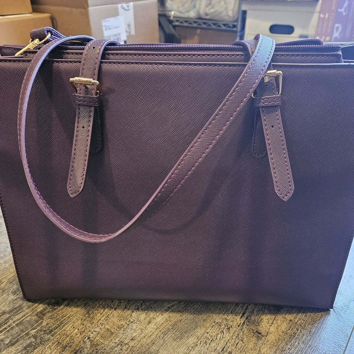 Leather laptop bag