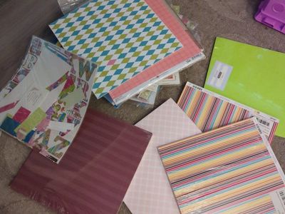 Assorted Scrapbooking Paper Packs - Patterns & Solids, Various Brands