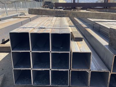 BIG SALE!! Surplus Steel Rectangular Tubing 6" x 6" x 3/16" wall x 20' - $10.59 FT.