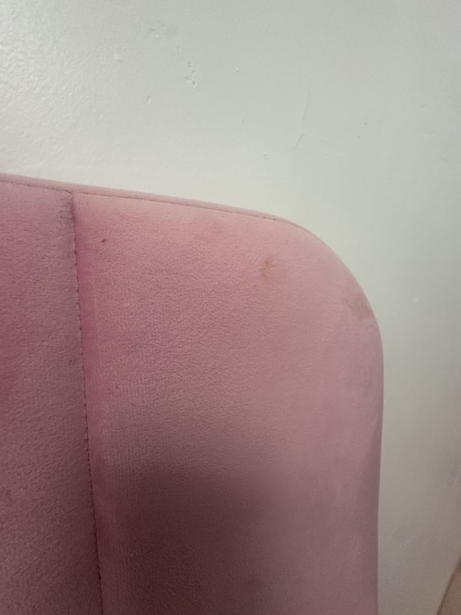 Pink twin bed with mattress