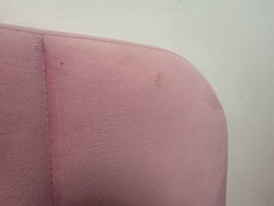 Pink twin bed with mattress