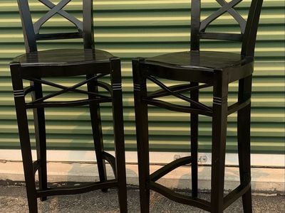 Stunning Vintage European Artisanal Unique Barstools