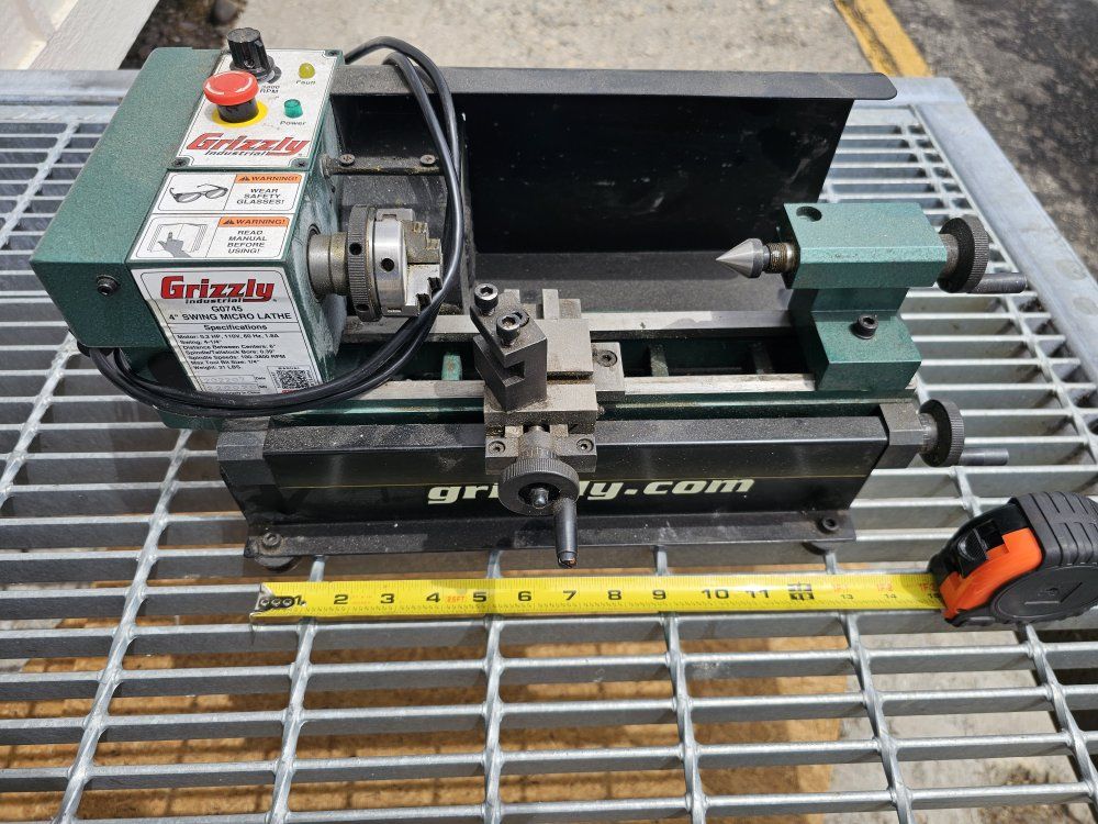 Grizzly Industrial G0765 Mini Lathe with Tooling and Accessories - Used Good Condition