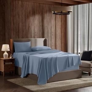 Nestl King Size 4-Piece Bed Sheet Set - Blue