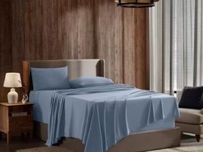 Nestl King Size 4-Piece Bed Sheet Set - Blue