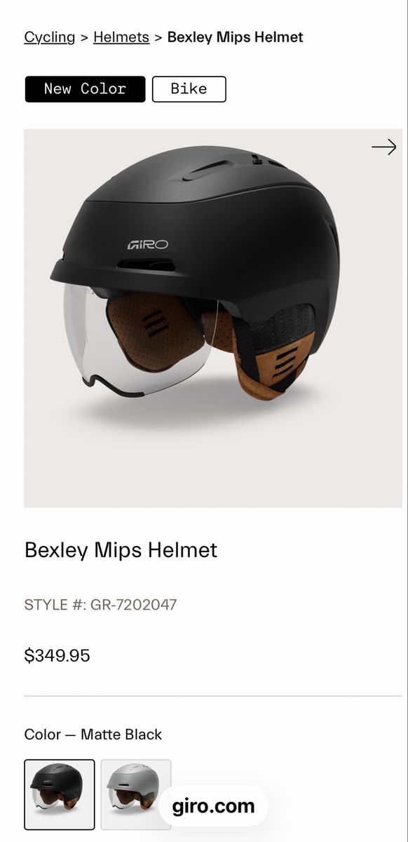 Giro Bexley MIPS Adult Cycling Helmet - Matte Black, Size S (51-55 cm) - Integrated Shield & Light