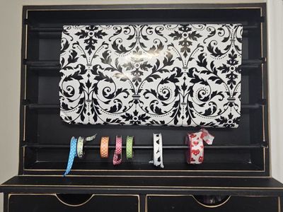 Wood wrapping paper holder organizer