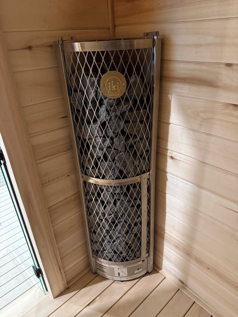 IKI 6kw Corner Sauna Heater with sauna rocks