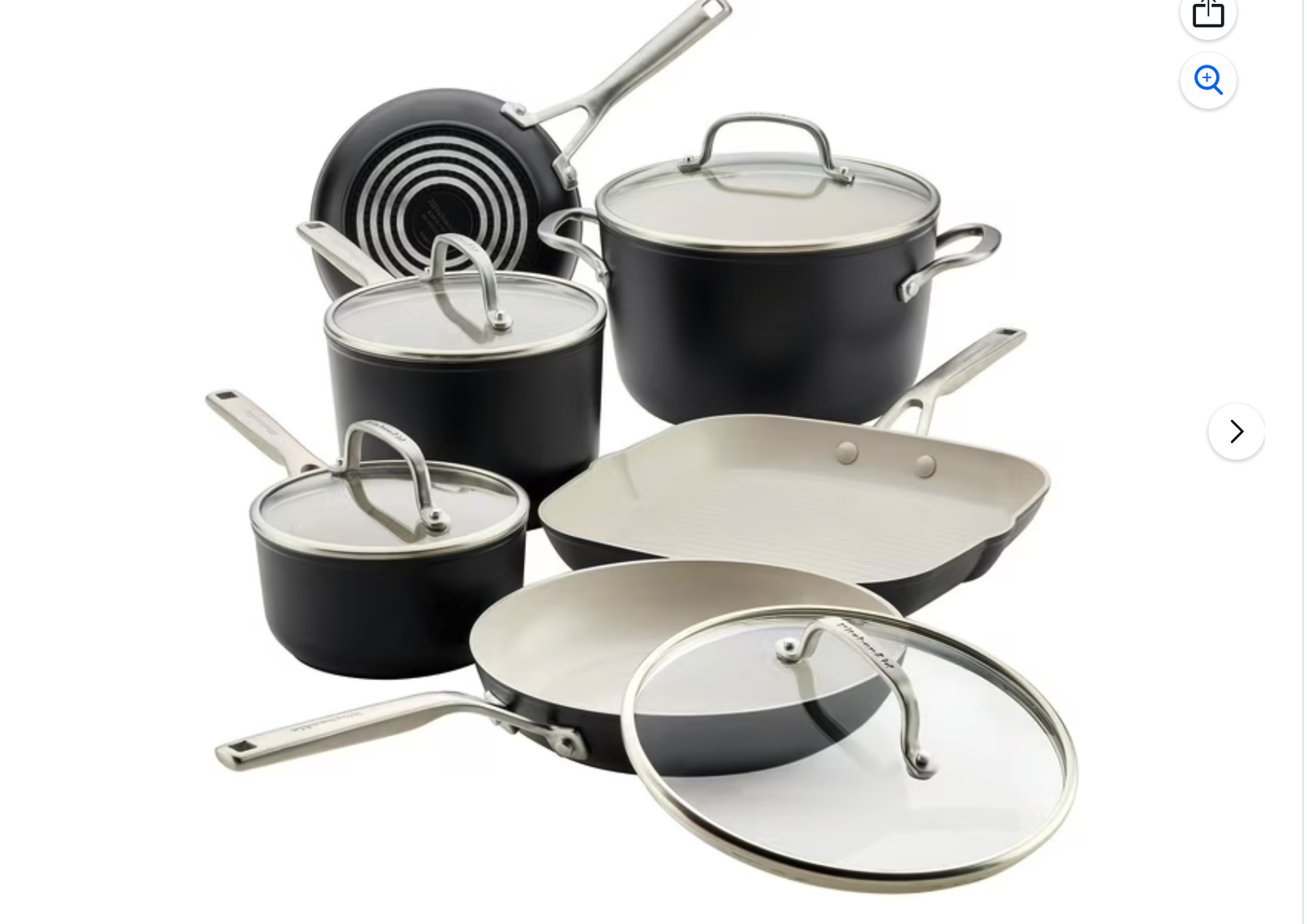 New in Box, KitchenAid 10-Piece Hard-Anodized Ceramic Induction Cookware Set