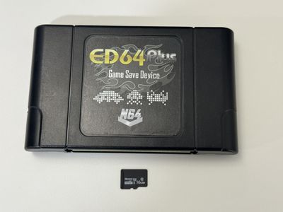 Nintendo 64 N64 ED64 Plus Cartridge Sd 16gb Loaded