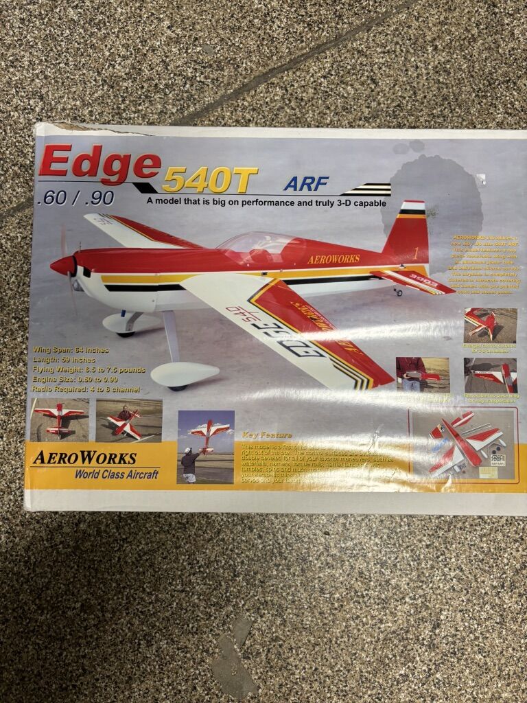 Aero Works Edge 540T RC Plane 64 .60 to .90 3-D New