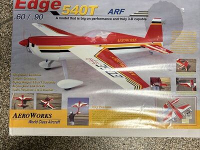 Aero Works Edge 540T RC Plane 64 .60 to .90 3-D New