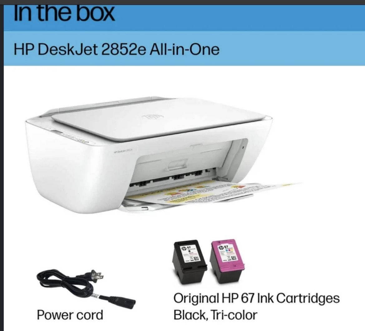 HP 2852e by inject printer with wireless phone connection