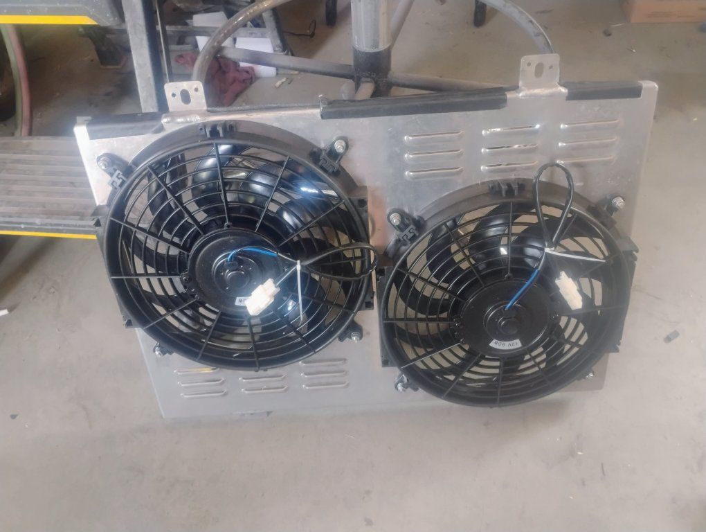 aluminum fan shroud with 12" fans
