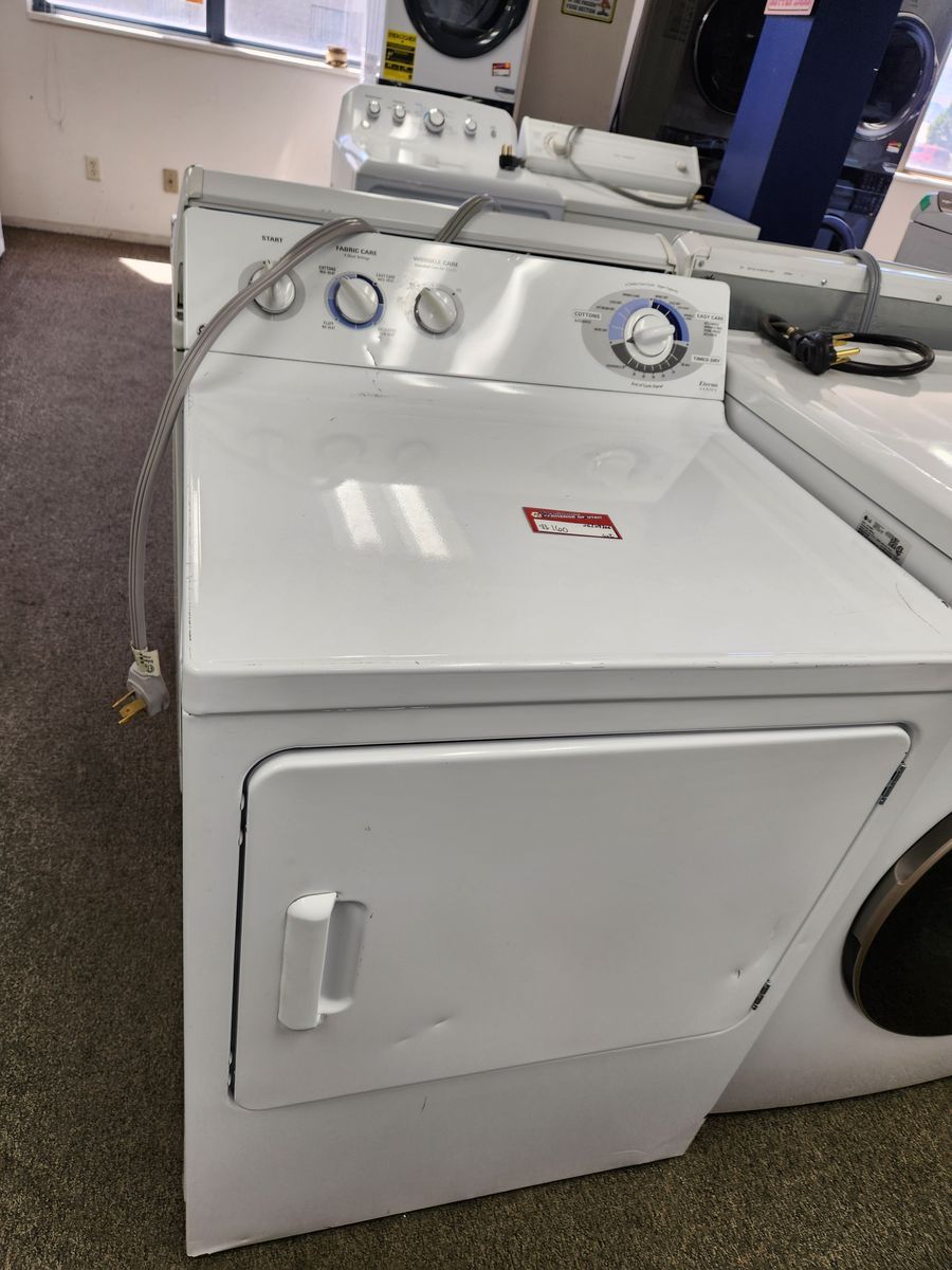 GE White Electric Dryer - Used, Good Condition, Standard Capacity, White Finish