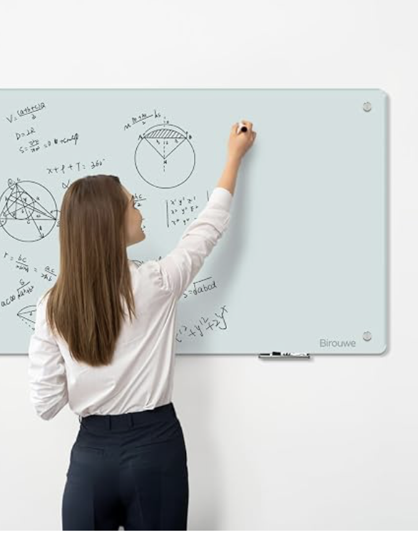 Magnetic Glass Whiteboard - Glass Dry Erase Board 36"x24"