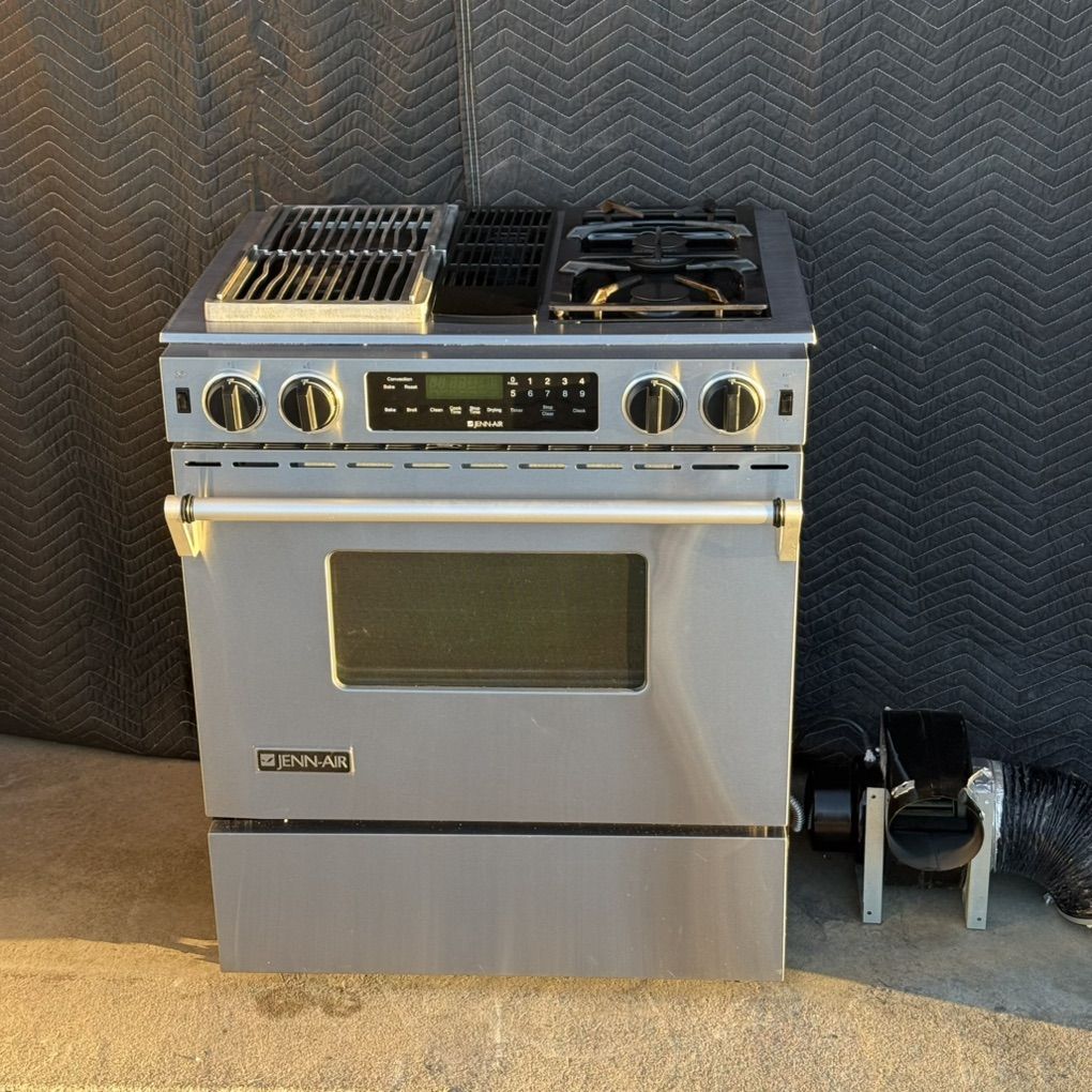 Jenn-Air 30” Downdraft Slide-In Range Dual Fuel