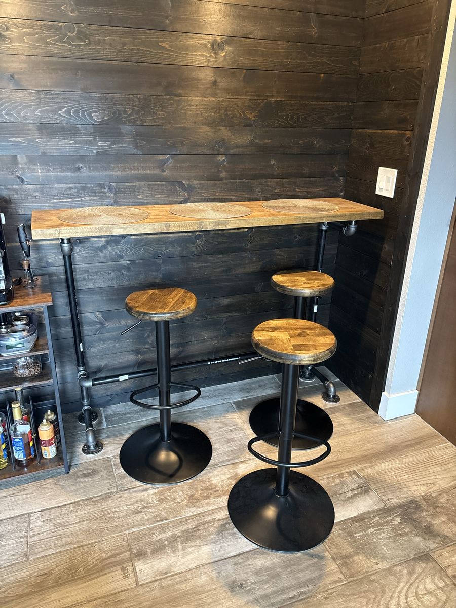 Bar and Three Stools