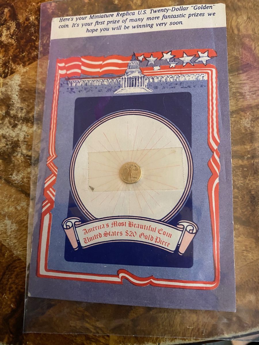 Miniature Replica U.S. 20 Dollar Coin