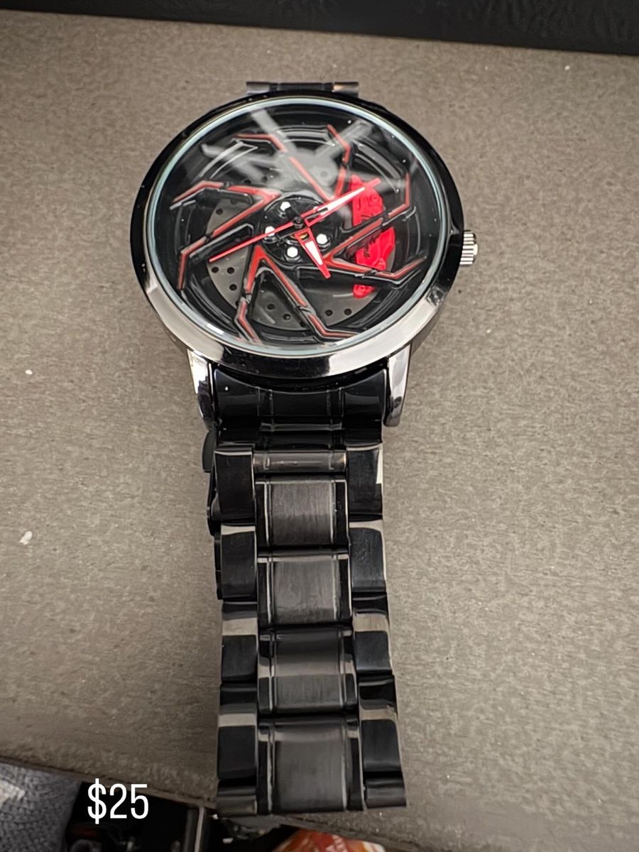 Unbranded Racing Rim Watch Auto Inspired Dial Men's Quartz