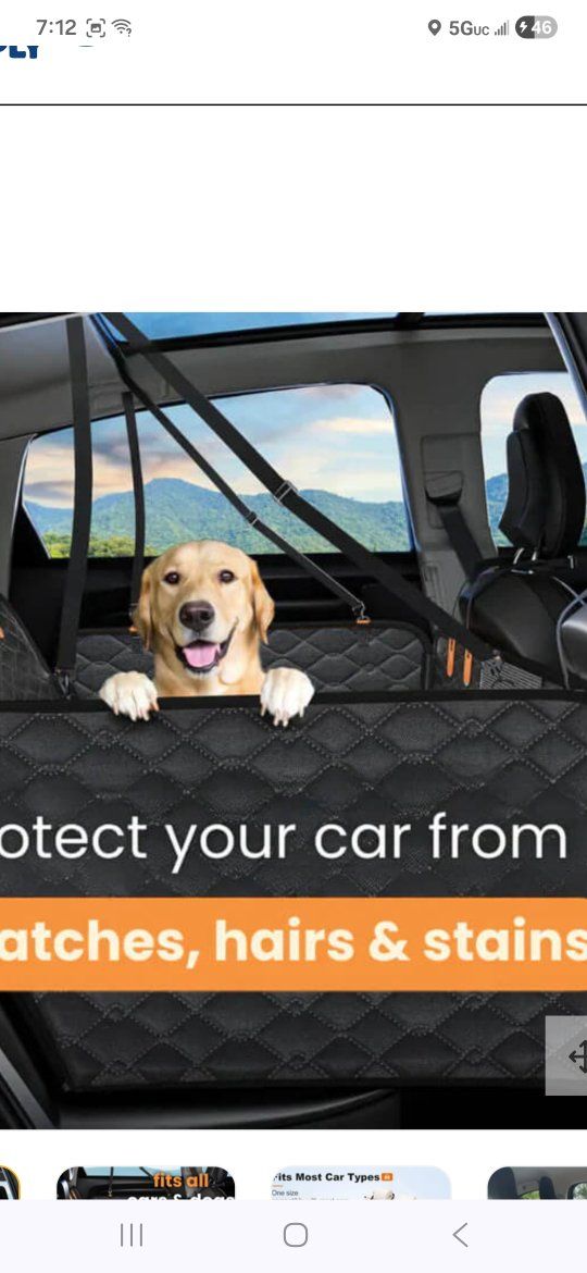 6 in 1 Dog Car seat cover