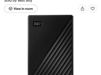 WD My Passport 1TB External USB 3.0 Portable Hard Drive - Black